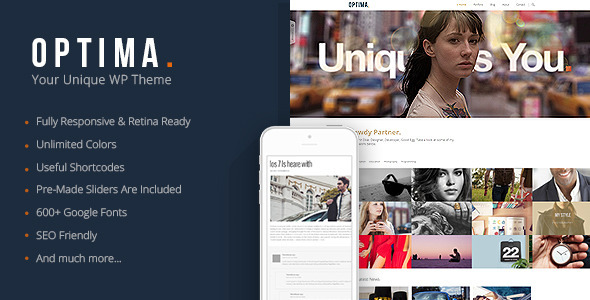 Optima – Responsive Company WordPress Theme (Blogging / Journal)