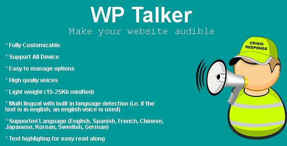 WordPress Talker – Make your WordPress audible (Miscellaneous)